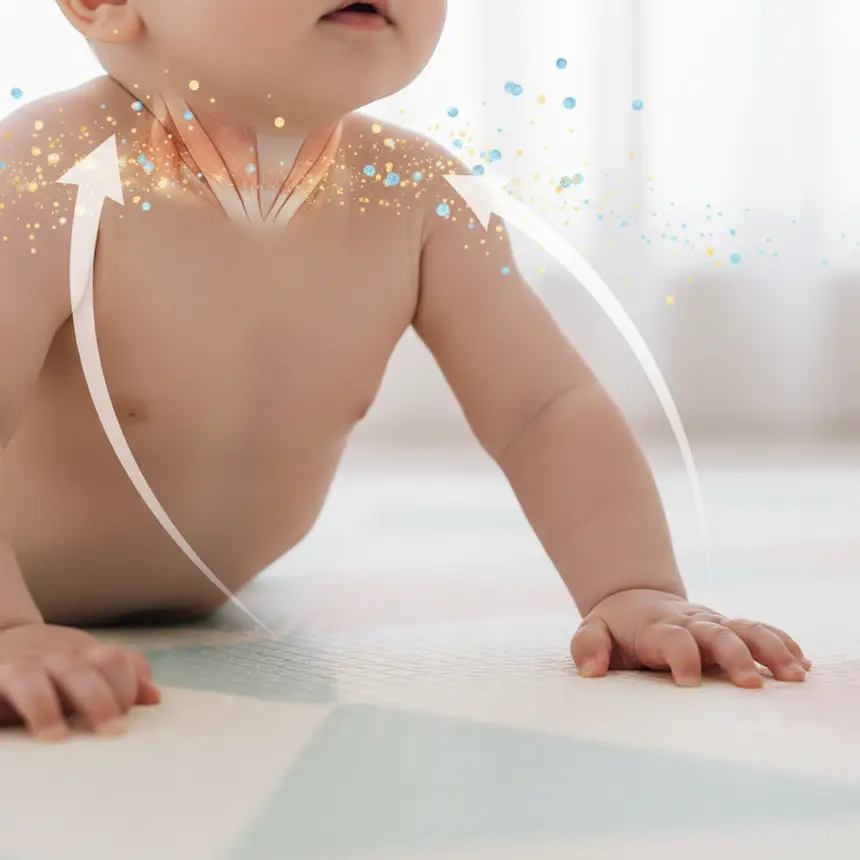 Baby muscle development, tummy time benefits