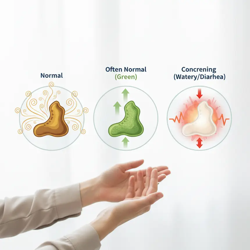 Baby stool identification, infant diarrhea signs