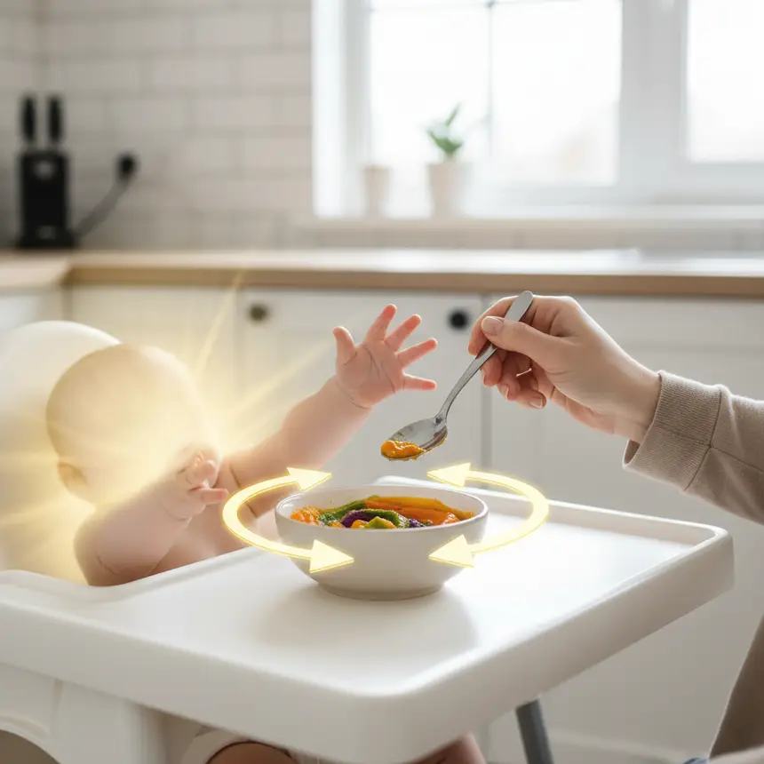 Infant solid food consumption, healthy growth
