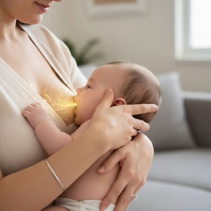 Baby feeding posture nutrient absorption