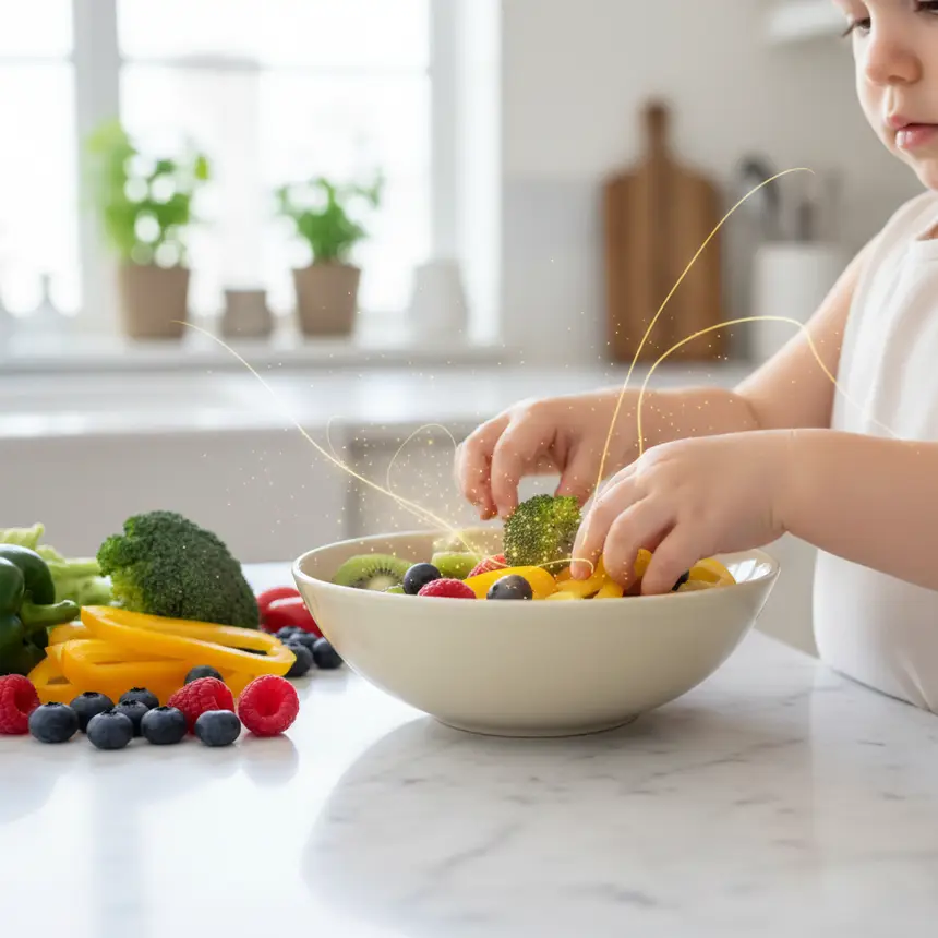 Toddler healthy diet, language development play, physical activity