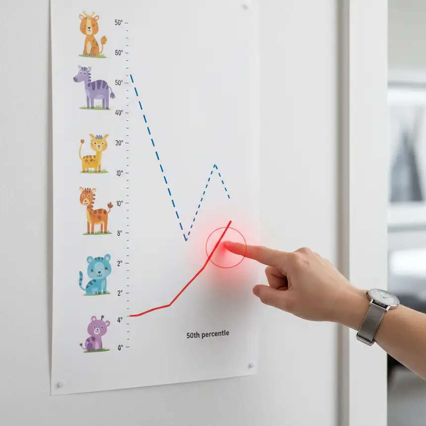 Growth delay, growth chart review