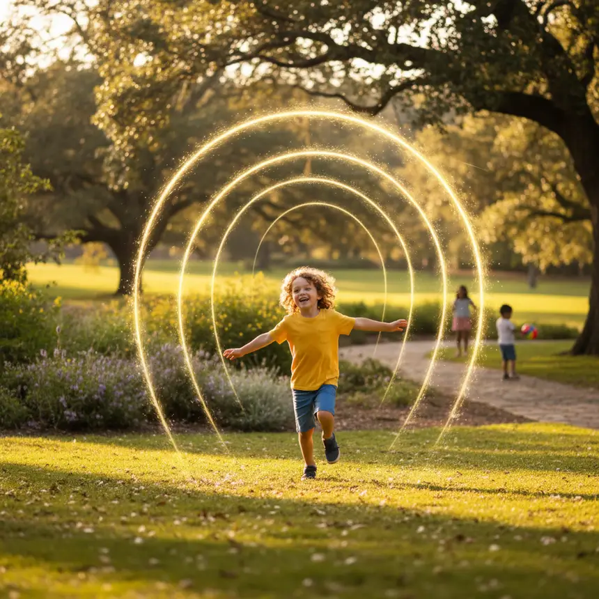 Happy child growth development