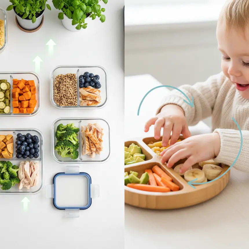 Toddler meal prep self-feeding