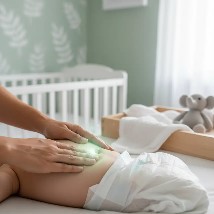 Baby tummy massage