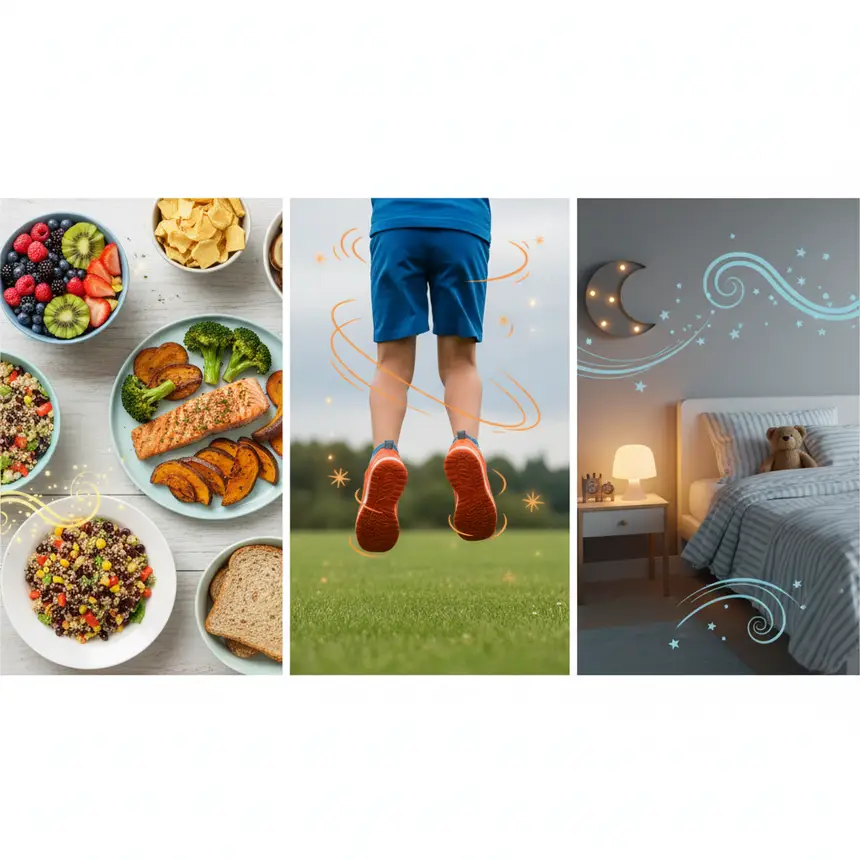 growth nutrition, physical activity, sleep importance