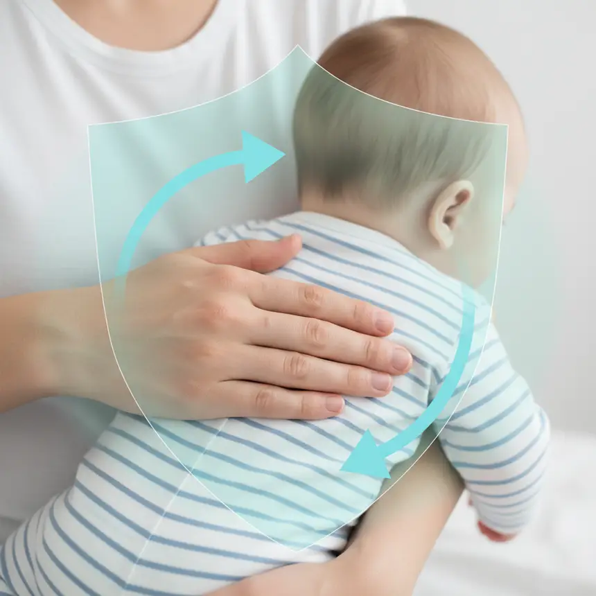 Infant burping technique