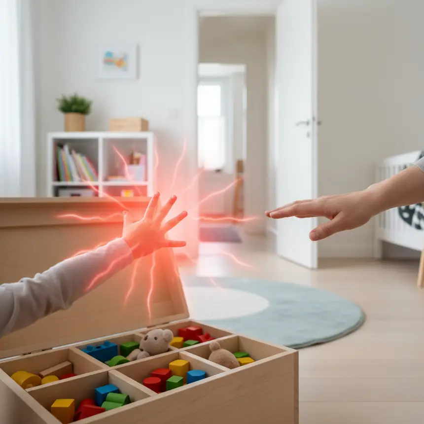 Child resisting end of play