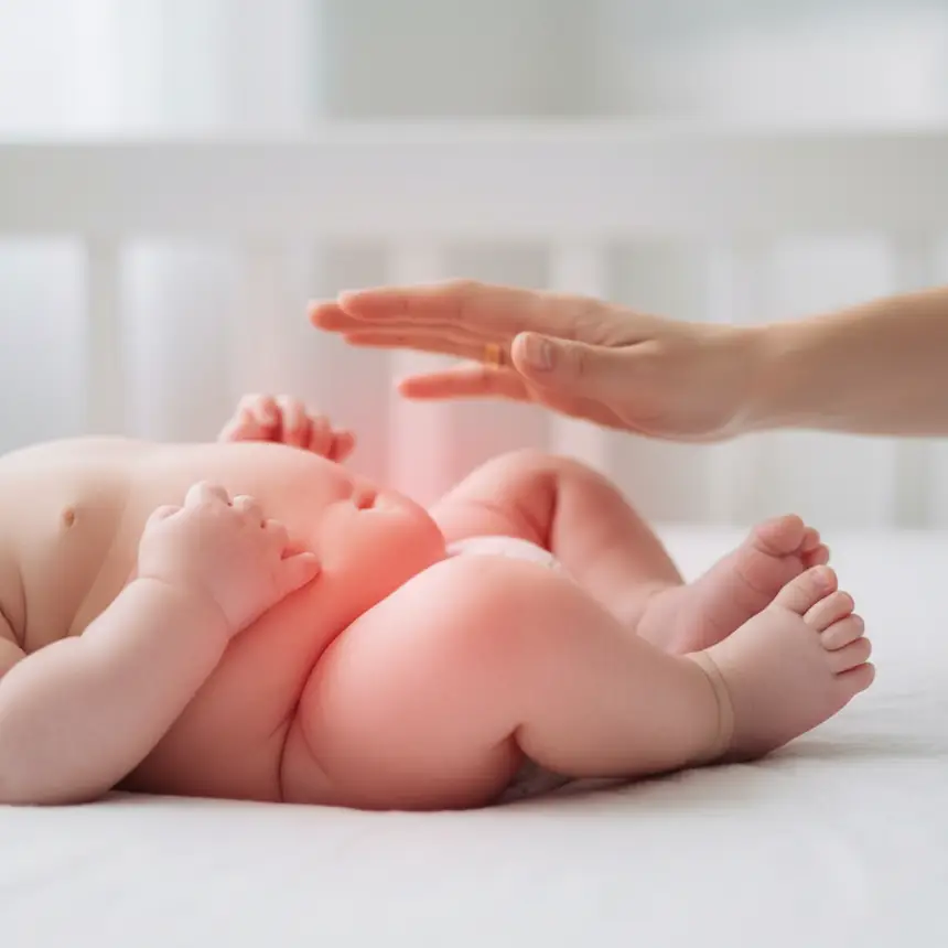 Infant bloated belly