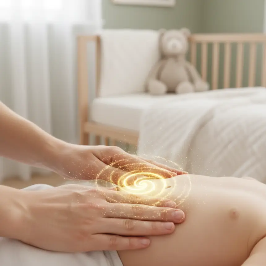 Baby tummy massage