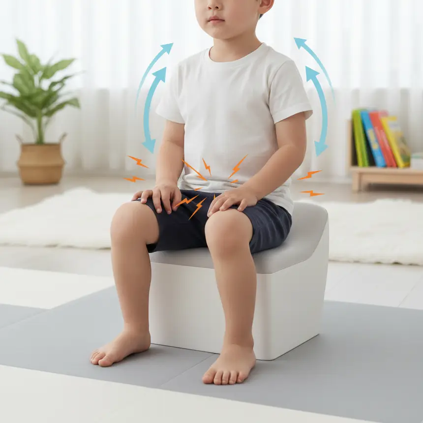 Posture aid usage, floor mat