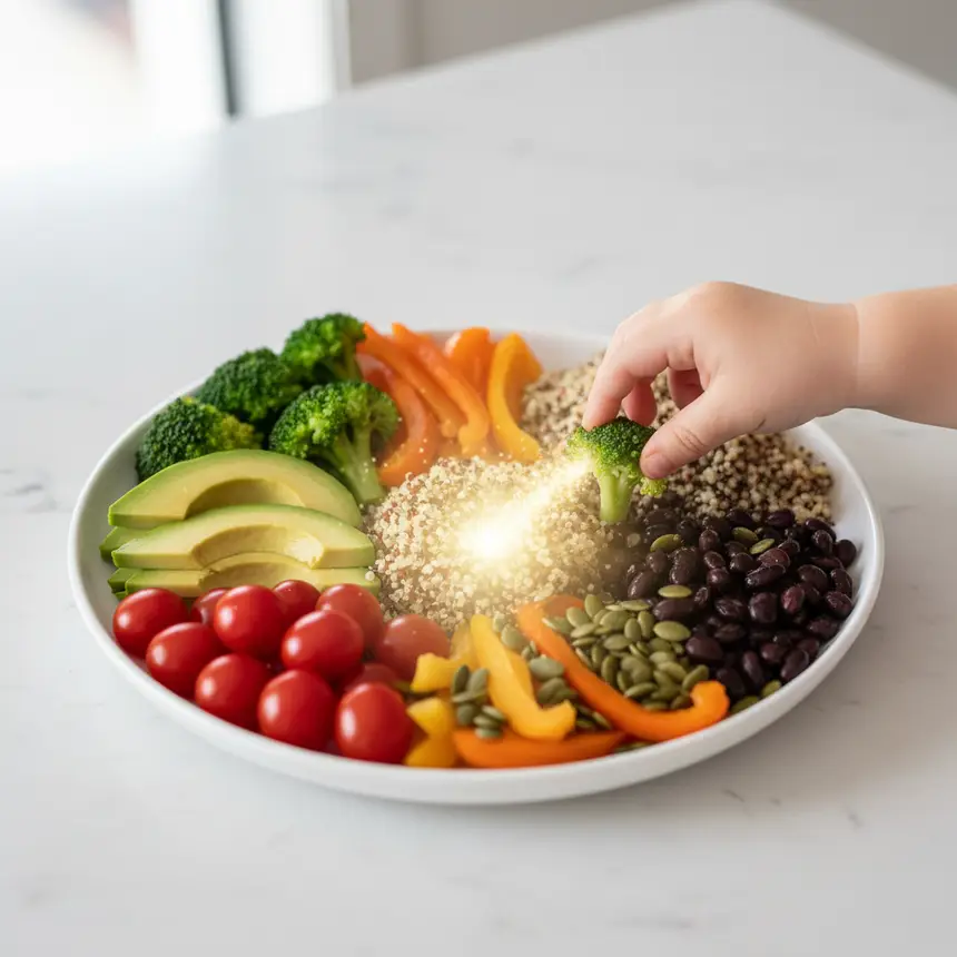 Building healthy eating habits, positive mealtime